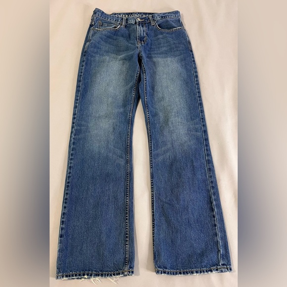 American Eagle Jeans Mens 32x34 Blue Bootcut Medium Wash‎ Denim Pockets - Picture 1 of 9